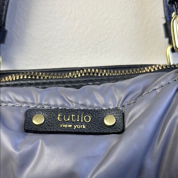 Tutilo Stylish Navy Quilted Tote Bag - Picture 2 of 8